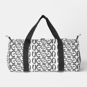 Vegan Schwarz/Weiß Duffle Bag