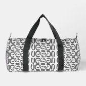 Vegan Schwarz/Weiß Duffle Bag (Rückseite)
