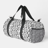 Vegan Schwarz/Weiß Duffle Bag (Rechte Ecke)