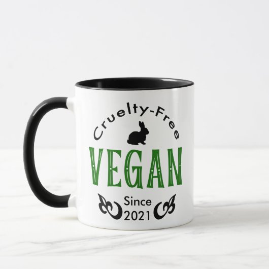 Vegan seit [Datum angeben] Tasse (Links)