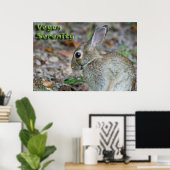 Vegan Serenity Bunny Poster (Heimbüro)