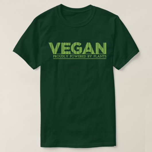 Vegan stolz angetrieben durch die Pflanzen dunkel T-Shirt (Design vorne)