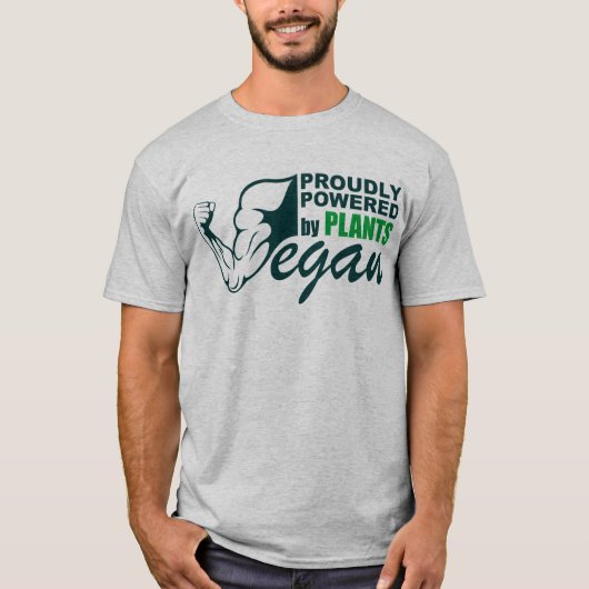 Vegan: Stolz angetrieben durch Pflanzen T-Shirt (Vorderseite)