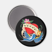 Vegan Tattoo Magnet (Vorderseite/Rückseite)