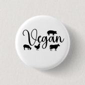 Vegan Tiere Button (Vorderseite)