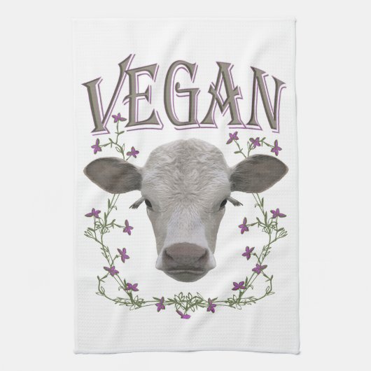 Vegan - Tiere wollen leben Küchentuch (Vertikal)