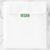 Vegan - Tierrechte Runder Aufkleber (Tasche)