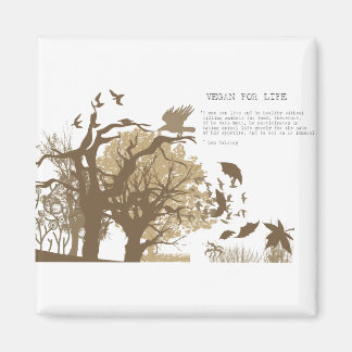 Vegan - Tolstoi-Zitat Magnet