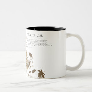 Vegan - Tolstoy Zitat Zweifarbige Tasse