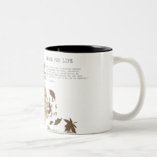 Vegan - Tolstoy Zitat Zweifarbige Tasse