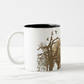 Vegan - Tolstoy Zitat Zweifarbige Tasse (Links)