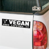 Vegan und liebend, Aktivismus Autoaufkleber (Auf Lkw)