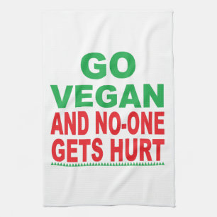 Vegan und niemand wird verletzt, Vegan Geschirrtuch