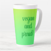 "Vegan und stolz" Milchtasse (Rechte Ecke)