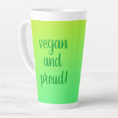 "Vegan und stolz" Milchtasse (Linke Ecke)