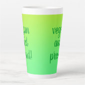 "Vegan und stolz" Milchtasse (Vorderseite)
