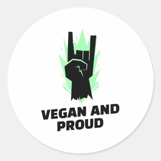 Vegan und stolz - Vegane Aktivisten Runder Aufkleber (Vorderseite)