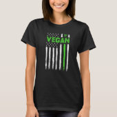 Vegan USA American Flag Vegetarian Farming Vegan 4 T-Shirt (Vorderseite)
