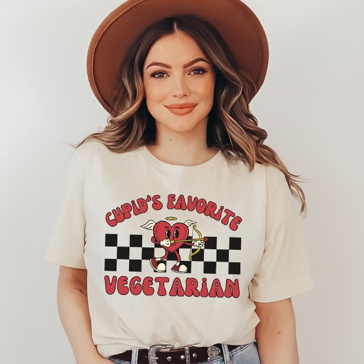 Vegan Valentinstag, Kupide Lieblingsvegetarisch T-Shirt
