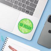 Vegan, vegan, vegetarisch, vegetarisch, aufkleber (Laptop mit iPhone)