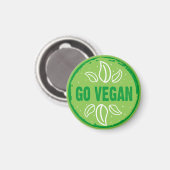 Vegan, vegan, vegetarisch, vegetarisch, magnet (Vorderseite/Rückseite)