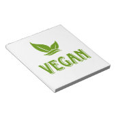 Vegan, vegan, vegetarisch, vegetarisch, notizblock (angewinkelt)