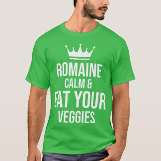 Vegan Vegetarier Gartenanlage Romaine Calm Pun 171 T-Shirt