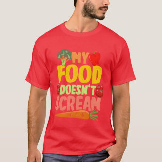 Vegan Vegetarier Mein Essen schreit nicht retro T-Shirt