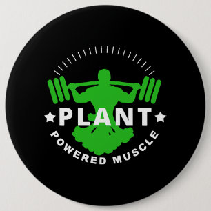 Vegan Vegetarische Pflanze Broccoli Bodybuilding L Button