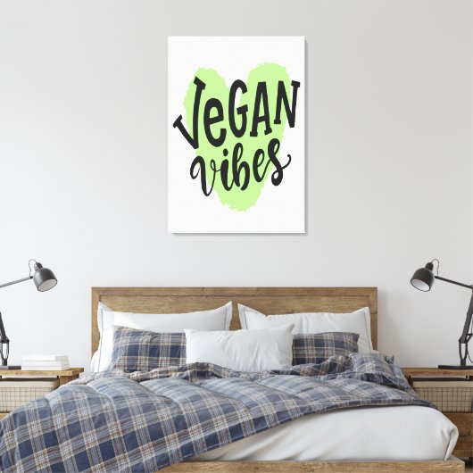Vegan Vibes Leinwanddruck (Insitu (Schlafzimmer))