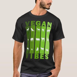 Vegan Vibes Shirt Funny Retaro Vegetarian Go Vegan