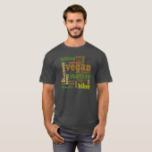 Vegan Wanderer Wandern Word Cloud T - Shirt (Vorne ganz)