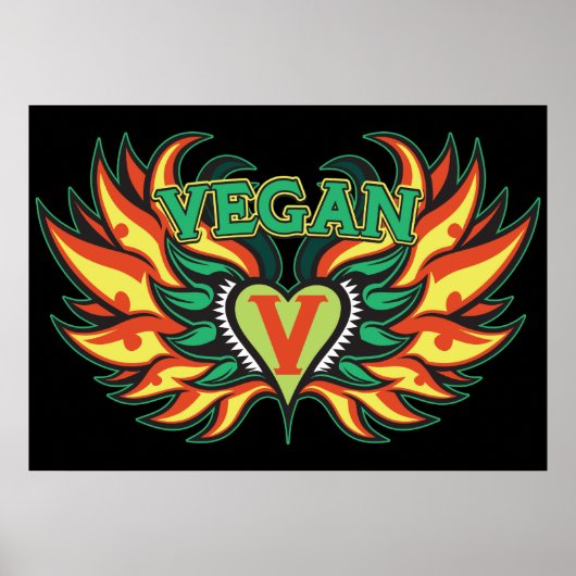 Vegan Wings Poster (Vorne)