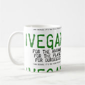 VEGAN wird THE ANIMALS SEIN Kaffeetasse (Links)