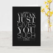 Vegan zu sein, gibt einem einfach großartiges Karm Karte (Gelbe Blume)