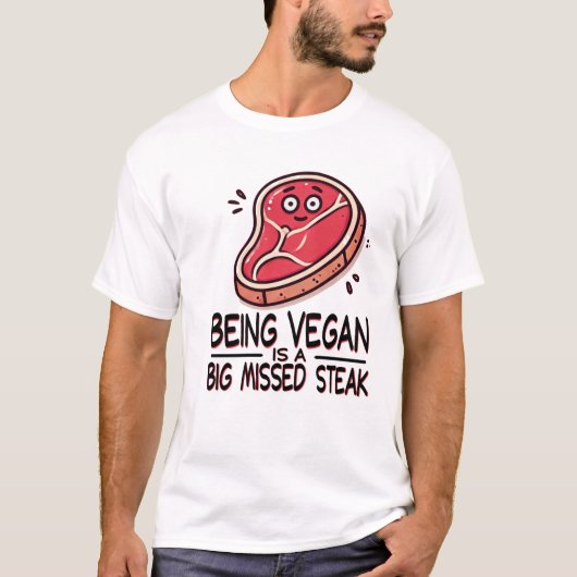 Vegan zu sein, ist ein Shirt der vermissten Großen (Vorderseite)