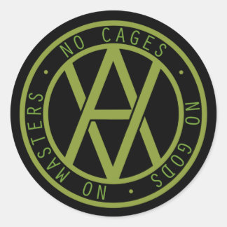 Veganarchie Runder Aufkleber