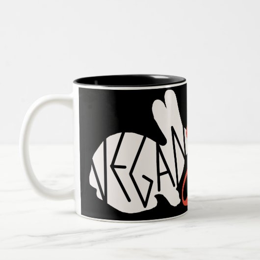 Vegane AF-Kaffee-Tasse Zweifarbige Tasse (Links)