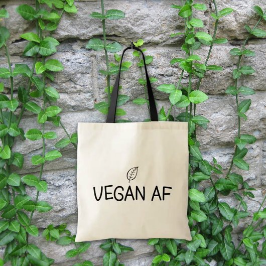 Vegane AF, Minimalistisches Leaf Tragetasche