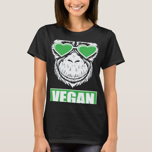 Vegane Affen T-Shirt (Vorderseite)