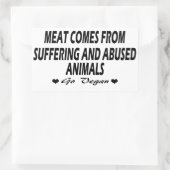 Vegane | Aktivismus-Aufkleber | retten die Tiere Rechteckiger Aufkleber (Tasche)