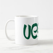 Vegane Ambigram-Tasse Kaffeetasse (Links)