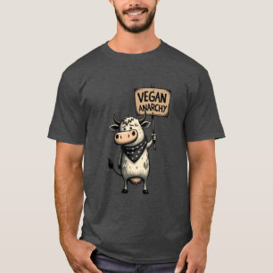 Vegane Anarchie – Rebellische Kuh Protest T-Shirt