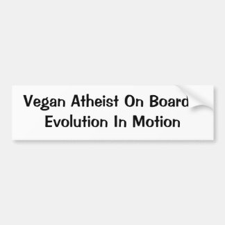 Vegane/atheistische Evolution Autoaufkleber