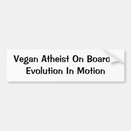 Vegane/atheistische Evolution Autoaufkleber (Vorne)