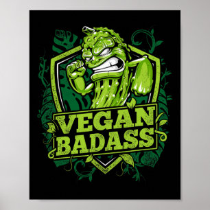 Vegane Bad Cucumber Fitness Bodybuilding Beast Poster