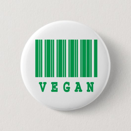 Vegane Barcode-Gestaltung Button (Vorderseite)