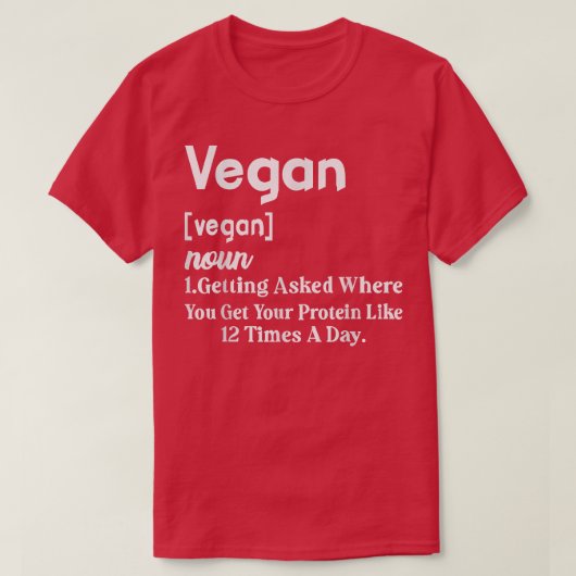 Vegane Begriffsbestimmung Witzige Vegetarische Pfl T-Shirt (Design vorne)