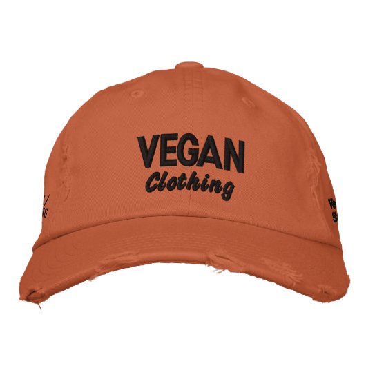 VEGANE Bekleidung erschüttert Bestickte Baseballkappe (Vorderseite)
