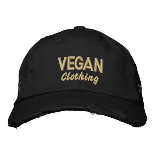 VEGANE Bekleidung erschüttert Bestickte Kappe (Vorderseite)